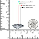 Oval Natural Stone Leaf Split Shank Ring