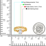 Oval Natural Stone Braided Solitaire Ring