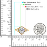 Pear Teardrop Natural Stone Wedding Ring