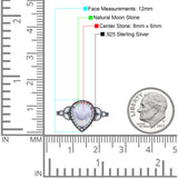 Pear Teardrop Natural Stone Wedding Ring