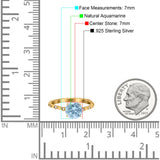 Round Natural Stone Wedding Ring