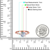 Round Natural Stone Wedding Ring