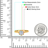 Floral Round Natural Stone Solitaire Ring
