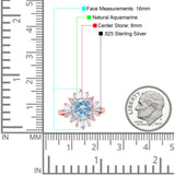 Art Deco Round Natural Stone Floral Ring