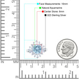 Art Deco Round Natural Stone Floral Ring