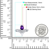 Pear Teardrop Natural Stone Wedding Ring