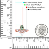 Pear Teardrop Natural Stone Wedding Ring