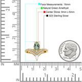 Pear Teardrop Natural Stone Wedding Ring