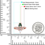 Pear Teardrop Natural Stone Wedding Ring