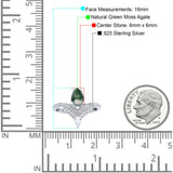 Pear Teardrop Natural Stone Wedding Ring