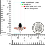 Pear Teardrop Natural Stone Wedding Ring