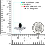 Pear Teardrop Natural Stone Wedding Ring