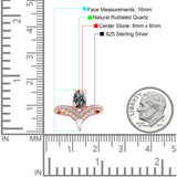 Pear Teardrop Natural Stone Wedding Ring