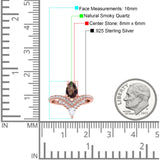 Pear Teardrop Natural Stone Wedding Ring