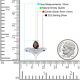 Pear Teardrop Natural Stone Wedding Ring