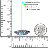 Art Deco Round Natural Stone Floral Ring