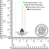 Pear Teardrop Natural Stone Wedding Ring