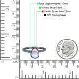 Pear Teardrop Natural Stone Solitaire Ring