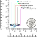 Minimalist Round Natural Stone Art Deco Ring