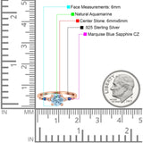 Minimalist Round Natural Stone Art Deco Ring