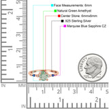 Minimalist Round Natural Stone Art Deco Ring