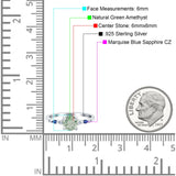 Minimalist Round Natural Stone Art Deco Ring