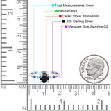 Minimalist Round Natural Stone Art Deco Ring