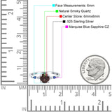 Minimalist Round Natural Stone Art Deco Ring