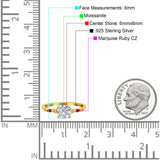 Minimalist Round Natural Stone Art Deco Ring