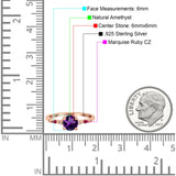 Minimalist Round Natural Stone Art Deco Ring