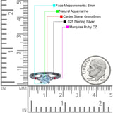 Minimalist Round Natural Stone Art Deco Ring