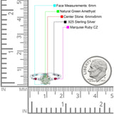 Minimalist Round Natural Stone Art Deco Ring