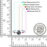 Minimalist Round Natural Stone Art Deco Ring