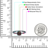 Minimalist Round Natural Stone Art Deco Ring