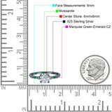 Minimalist Round Natural Stone Art Deco Ring