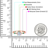 Minimalist Round Natural Stone Art Deco Ring