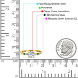 Minimalist Round Natural Stone Art Deco Ring