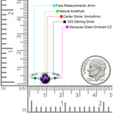 Minimalist Round Natural Stone Art Deco Ring