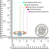 Minimalist Round Natural Stone Art Deco Ring