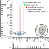 Minimalist Round Natural Stone Art Deco Ring