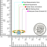 Minimalist Round Natural Stone Art Deco Ring