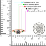 Minimalist Round Natural Stone Art Deco Ring