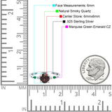 Minimalist Round Natural Stone Art Deco Ring