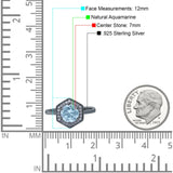 Vintage Style Round Natural Stone Hexagonal Ring