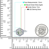 Vintage Style Round Natural Stone Hexagonal Ring