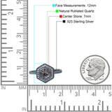 Vintage Style Round Natural Stone Hexagonal Ring