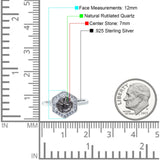 Vintage Style Round Natural Stone Hexagonal Ring