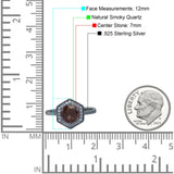 Vintage Style Round Natural Stone Hexagonal Ring