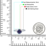 Vintage Style Round Natural Stone Halo Ring