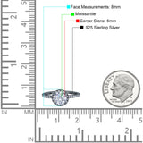 Vintage Style Round Natural Stone Halo Ring